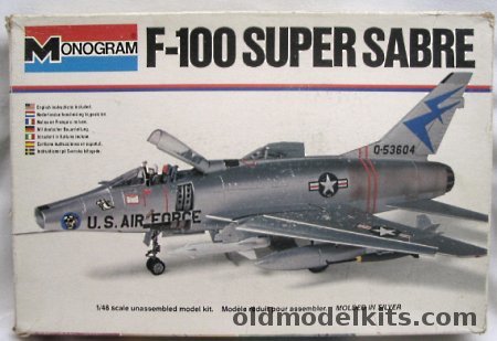 Monogram 1/48 F-100 Super Sabre, 5416 plastic model kit